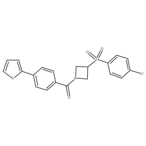 (3-((4-Chlorophenyl)sulfonyl)azetidin-1-yl)(4-(thiophen-2-yl)phenyl)methanone Structure
