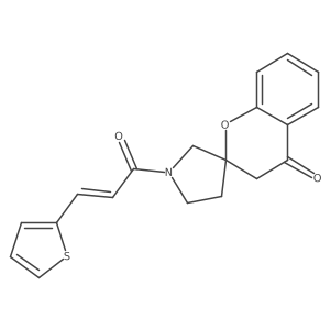 (E)-1'-(3-(thiophen-2-yl)acryloyl)spiro[chroman-2,3'-pyrrolidin]-4-one Structure