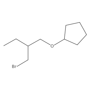 (2-(Bromomethyl)butoxy)cyclopentane结构式
