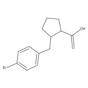 2-(4-Bromobenzyl)cyclopentanecarboxylic acid结构式