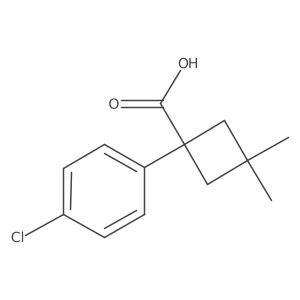 1-(4-Chlorophenyl)-3,3-dimethylcyclobutane-1-carboxylic acid Structure