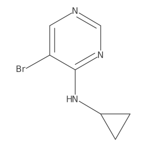 5-bromo-N-cyclopropylpyrimidin-4-amine Structure