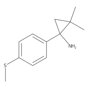 2,2-Dimethyl-1-[4-(methylsulfanyl)phenyl]cyclopropan-1-amine Structure