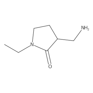 3-(Aminomethyl)-1-ethylpyrrolidin-2-one结构式