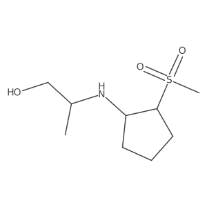 2-[(2-Methanesulfonylcyclopentyl)amino]propan-1-ol Structure