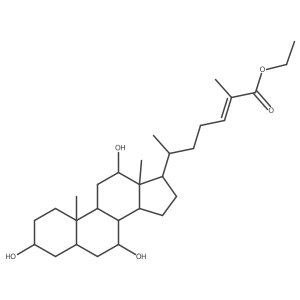 (3Alpha,5Beta,7Alpha,12Alpha)-3,7,12-Trihydroxy-cholest-24-en-26-oic Acid Ethyl Ester Structure