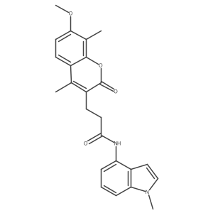 3-(7-methoxy-4,8-dimethyl-2-oxo-2H-chromen-3-yl)-N-(1-methyl-1H-indol-4-yl)propanamide Structure