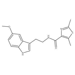 N-[2-(5-methoxy-1H-indol-3-yl)ethyl]-2,5-dimethyl-1,3-thiazole-4-carboxamide结构式