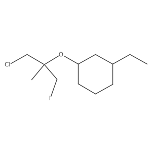 1-[(1-Chloro-3-iodo-2-methylpropan-2-yl)oxy]-3-ethylcyclohexane Structure