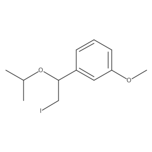 1-[2-Iodo-1-(propan-2-yloxy)ethyl]-3-methoxybenzene结构式