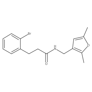 3-(2-Bromophenyl)-N-[(2,5-dimethylfuran-3-YL)methyl]propanamide结构式