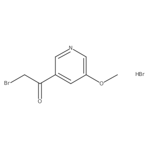 2-Bromo-1-(5-methoxypyridin-3-yl)ethan-1-one hydrobromide结构式