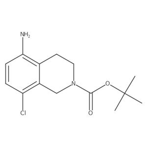 Tert-butyl 5-amino-8-chloro-1,2,3,4-tetrahydroisoquinoline-2-carboxylate Structure