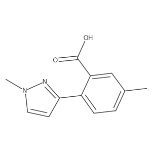 5-Methyl-2-(1-methyl-1H-pyrazol-3-yl)benzoic acid Structure