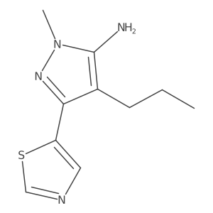 1-methyl-4-propyl-3-(1,3-thiazol-5-yl)-1H-pyrazol-5-amine Structure