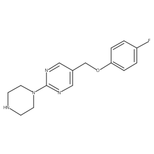 5-[(4-Fluorophenoxy)methyl]-2-(1-piperazinyl)pyrimidine Structure