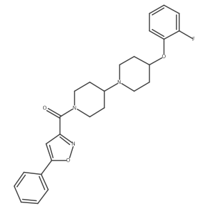 (4-(2-Fluorophenoxy)-[1,4'-bipiperidin]-1'-yl)(5-phenylisoxazol-3-yl)methanone Structure
