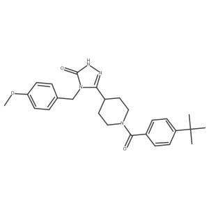5-[1-(4-tert-butylbenzoyl)piperidin-4-yl]-4-(4-methoxybenzyl)-2,4-dihydro-3H-1,2,4-triazol-3-one Structure
