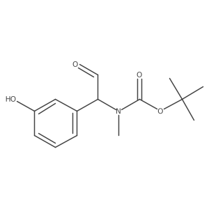 tert-butyl N-[1-(3-hydroxyphenyl)-2-oxoethyl]-N-methylcarbamate Structure