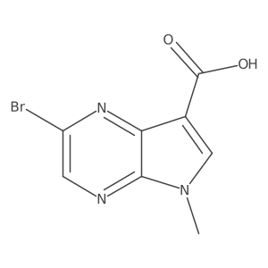 2-Bromo-5-methyl-5H-pyrrolo[2,3-b]pyrazine-7-carboxylicacid Structure