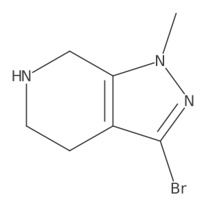 3-Bromo-1-methyl-4,5,6,7-tetrahydro-1H-pyrazolo[3,4-c]pyridine Structure