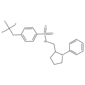 N-((1-phenylpyrrolidin-2-yl)methyl)-4-(trifluoromethoxy)benzenesulfonamide结构式