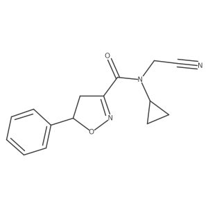 N-(cyanomethyl)-N-cyclopropyl-5-phenyl-4,5-dihydro-1,2-oxazole-3-carboxamide Structure