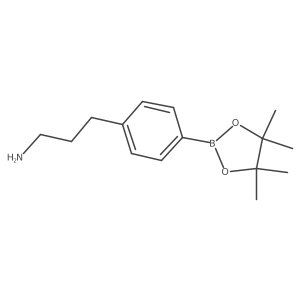 3-[4-(4,4,5,5-Tetramethyl-1,3,2-dioxaborolan-2-yl)phenyl]propan-1-amine Structure