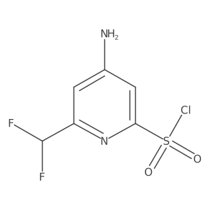 4-Amino-6-(difluoromethyl)pyridine-2-sulfonyl chloride结构式