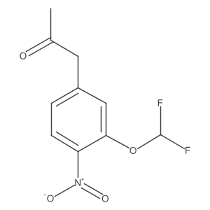 1-(3-(Difluoromethoxy)-4-nitrophenyl)propan-2-one Structure