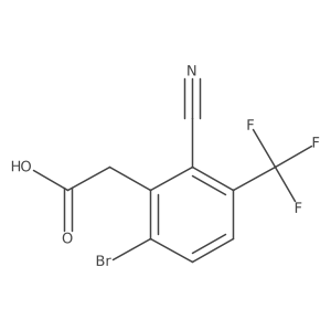 6-Bromo-2-cyano-3-(trifluoromethyl)phenylacetic acid Structure