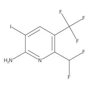 6-(Difluoromethyl)-3-iodo-5-(trifluoromethyl)pyridin-2-amine Structure