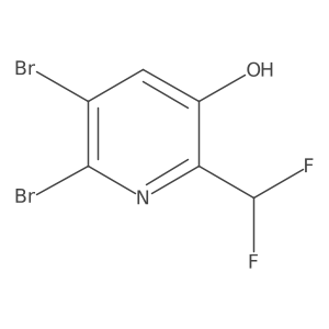 5,6-Dibromo-2-(difluoromethyl)pyridin-3-ol Structure