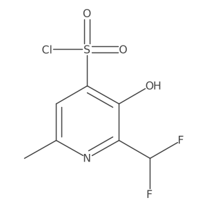 2-(Difluoromethyl)-3-hydroxy-6-methylpyridine-4-sulfonyl chloride Structure