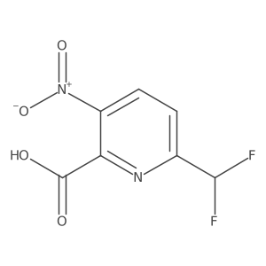 6-(Difluoromethyl)-3-nitropyridine-2-carboxylic acid结构式