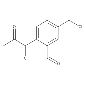 2-(1-Chloro-2-oxopropyl)-5-(chloromethyl)benzaldehyde结构式