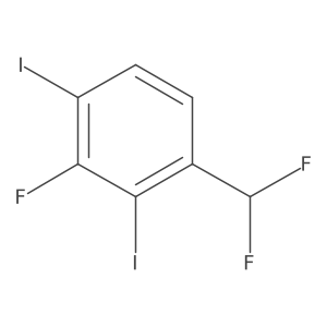 1-(Difluoromethyl)-3-fluoro-2,4-diiodobenzene结构式