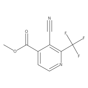 4-Pyridinecarboxylic acid, 3-cyano-2-(trifluoromethyl)-, methyl ester结构式