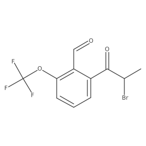 2-(2-Bromopropanoyl)-6-(trifluoromethoxy)benzaldehyde Structure