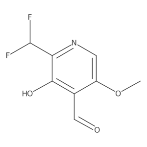 2-(Difluoromethyl)-3-hydroxy-5-methoxypyridine-4-carboxaldehyde Structure