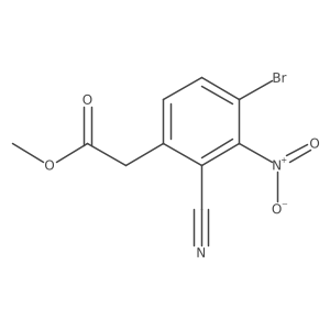 Methyl 4-bromo-2-cyano-3-nitrophenylacetate Structure