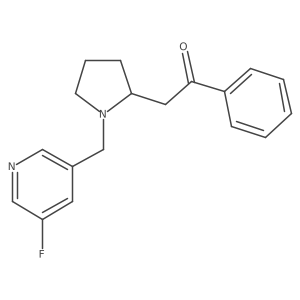 2-{1-[(5-Fluoropyridin-3-yl)methyl]pyrrolidin-2-yl}-1-phenylethan-1-one Structure