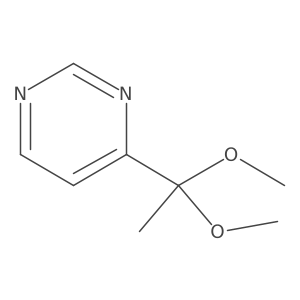 4-(1,1-Dimethoxyethyl)pyrimidine Structure