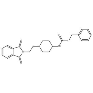 Carbamic acid, [1-[2-(1,3-dihydro-1,3-dioxo-2H-isoindol-2-yl)ethyl]-4-piperidinyl]-, phenylmethyl ester结构式