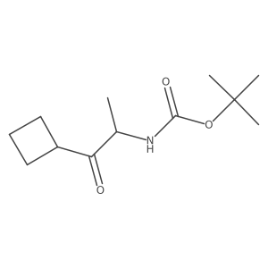 tert-butyl N-(1-cyclobutyl-1-oxopropan-2-yl)carbamate Structure