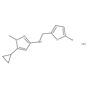 5-cyclopropyl-N-[(5-fluoro-2-thienyl)methyl]-1-methyl-1H-pyrazol-3-amine Structure