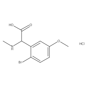 2-(2-Bromo-5-methoxyphenyl)-2-(methylamino)acetic acid hydrochloride结构式
