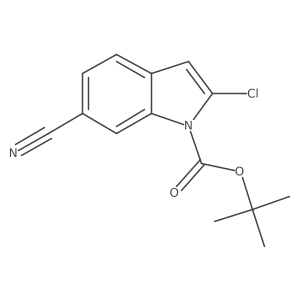 tert-butyl 2-chloro-6-cyano-1H-indole-1-carboxylate Structure