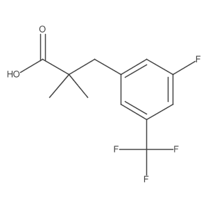 3-[3-Fluoro-5-(trifluoromethyl)phenyl]-2,2-dimethylpropanoic acid Structure
