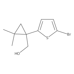 [1-(5-Bromothiophen-2-yl)-2,2-dimethylcyclopropyl]methanol Structure